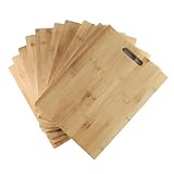 Thick Sturdy Bulk 15X11' Rectangular Plain Bamboo Cutting Boards (Set of 10) | For Customized Engraving Gifts | Wholesale Premium Blank Board