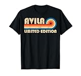 AVILA Surname Retro Vintage 80s 90s Birthday Reunion Camiseta