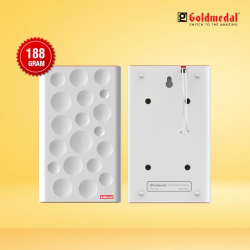 Image of Goldmedal Curve Plus 203053 Plastic G-Spot Stereophonic Ding Dong Door Bell (White and Red) | for Home, Office, Hotel Rooms | Durable Build | Easy Installation