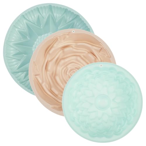 3 moldes de silicona para hornear, molde de silicona para tartas, resistente al calor, reutilizable, bandeja de silicona para hornear flores, práctica bandeja antiadherente para hornear flores