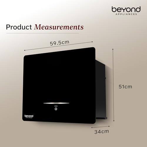 Image of Beyond Appliances Cube BLDC Plug N Play Ductless Kitchen Chimney | 1500 CMH | AutoClean | 5-Stage Charcoal Activated Filter | Touch Control | 3-way Suction | 46dB Low Noise | Black | PAN INDIA SERVICE