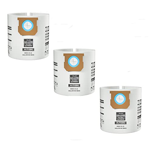 Image of TYPE G 90663 9066300; TYPE J 90673 9067300, Part VF2008, ALYYDBG Replacement for Shop Vac 15-22 Gallon Vac Dust Bags,3 PCS