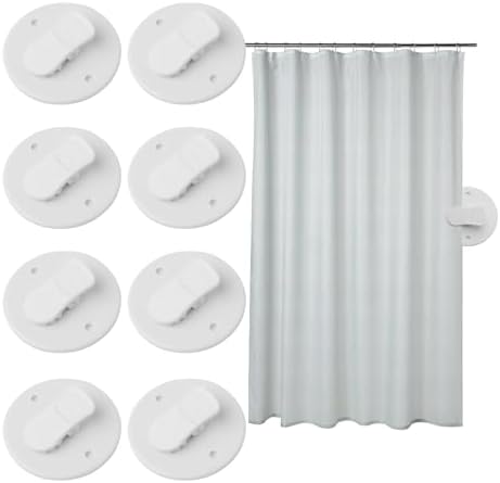 Lot De 4/8 Clips De Rideau De Douche Avec Ventouse Pour éviter Les