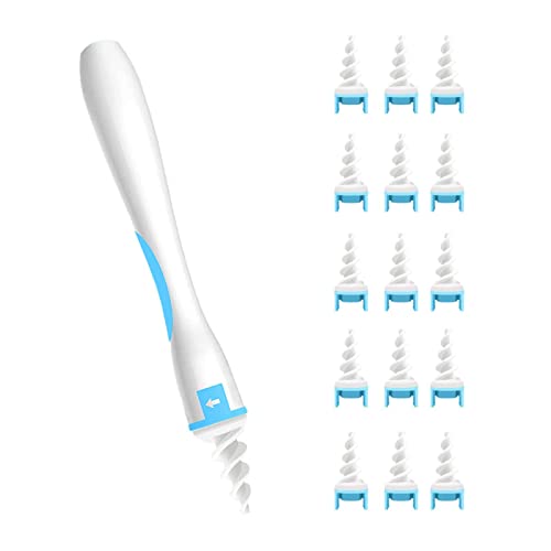 Q Grips Ear Wax Cleaners Ear Cleaner Ear Wax Remover Silicone Safe Soft Ear Cleaner with 16 Pcs Replacement Tips for Adult & Kids