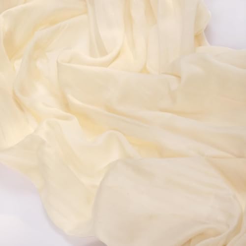 Image of MLMC Beige Cheesecloth Table Runner 10ft Cream Rustic Gauze Cheese Cloth Table Runner 35x120 Inches Sheer Cloth Centerpiece for Wedding Baby Bridal Shower Home Decor