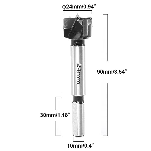 Sinoprotools Forstner Bit 15/16 Inch 24mm, Carbide Tipped Forstner Drill Bits - Image 2