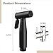 Handheld Toilet Sprayer, 304 Stainless Steel Bidet Set, High-Pressure Spray, 1.5 M Hose, Tool-Free Installation