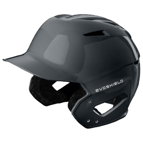 Casque de batteur EvoShield XVT 2.0 brillant gris anthracite taille M/L pour baseball