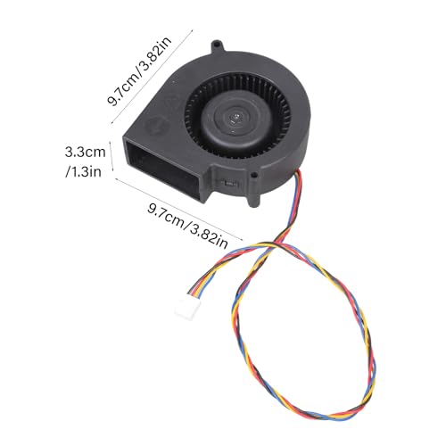 12V 35W High Blower with Speed Control Bearing for Server Cooling & BBQ Grill 48CFM 4-Wire Design Turbos Blower