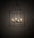 Meyda Tiffany 201041 Transitional Six Light Pendant from Baranya Collection in Wrought Iron Finish, 42.00 inches