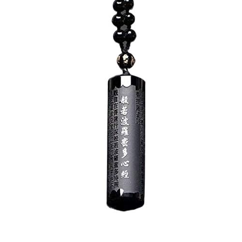 Collier obsidienne noire pour méditation bouddhiste et sérénité zen