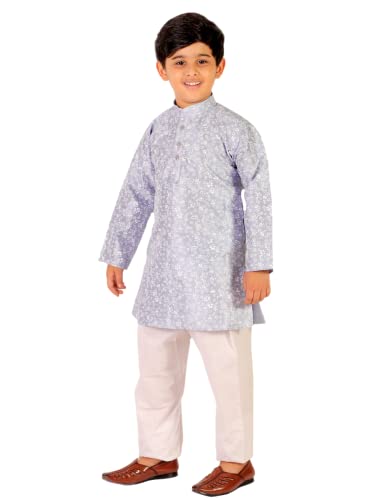 Boy's Indian Kurta Sets For Kids Cotton Floral Print Ethnic Wear On Diwali (S-171)4