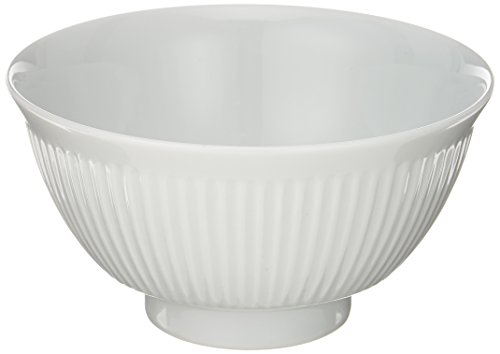白山陶器 飯碗 白 よしず彫 (約)φ12×6.2cm 波佐見焼 日本製