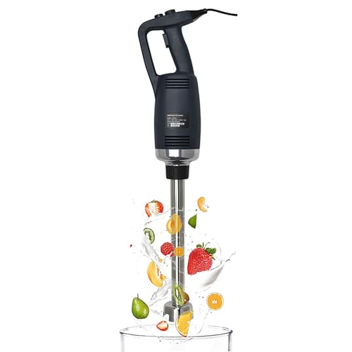 500W Powerful Hand Blender, Electric Stick Blender, Speed 4000RPM to 16000RPM Adjustable, 304 Food-Grade Stainless Steel Material and Prevents Splashing Design, for Food, Vegetables, Soup