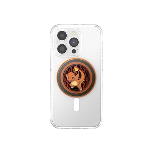 Image of PopSockets Phone Grip for MagSafe, Magnetic Holder, Phone Stand, Pokemon - Charmander Flame
