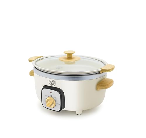 GreenLife 3.5QT Slow Cooker, Non-Toxic PFAS-Free Ceramic...