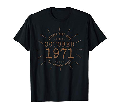 Las Leyendas nacen en Octubre de 1971 - Idea de regalo Camiseta
