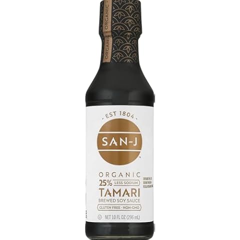 San-J Organic Tamari Soy Sauce, Reduced Sodium, 10 Fl Oz Cover
