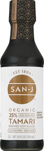 San-J Organic Tamari Soy Sauce, Reduced Sodium, 10...