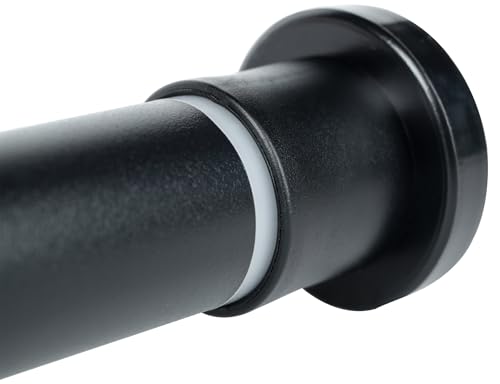 Shower Curtain Rod Adjustable 32 to 80 Inch,Heavy Duty Spring Tension Shower Rod,Tension Telescoping Rod,Black,No Drilling