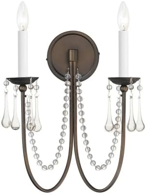 Maxim Plumette - 2 Light Wall Sconce in Traditional Style-16 Inches Tall and 14 Inches Wide-Chestnut Bronze Finish