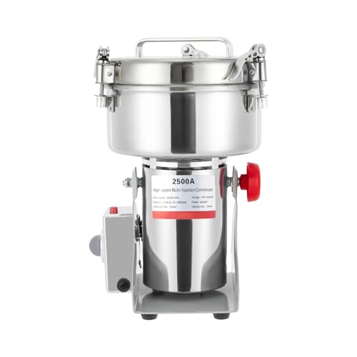 3600W Electric Grain Grinder Mill, Commercial Dry Cereals Grinder, Electric Pulverizer Grinding Machine for Rice, Corn, Grain, Coffee, Wheat, Feed, Flour (2500g)