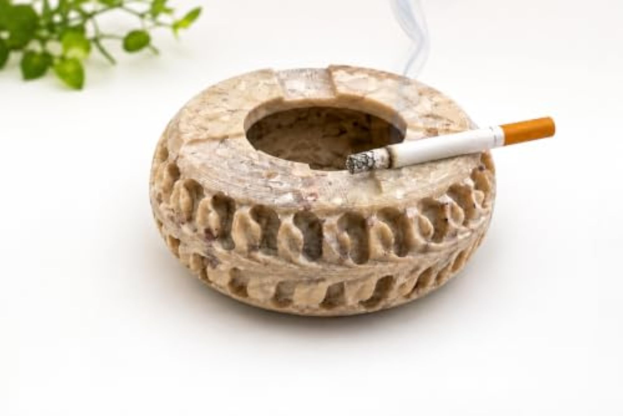 Natural Stone Soapstone Round Ashtray