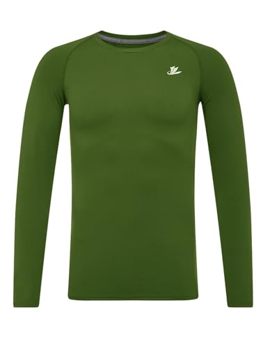 Image of DEVOROPA Youth Boys Compression Shirt Long /Short Sleeve Football Baseball Undershirt Quick Dry Kids Sports Baselayer Crewneck