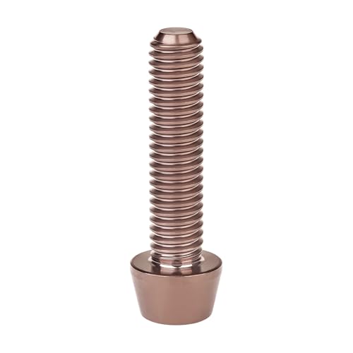 Image of Titanium Ti Bolt M5x9 16 18 20 25 30 35 40 45 50 55 60mm Tapered Head Screws Pack of 4 (M5x25mm, Bronze)