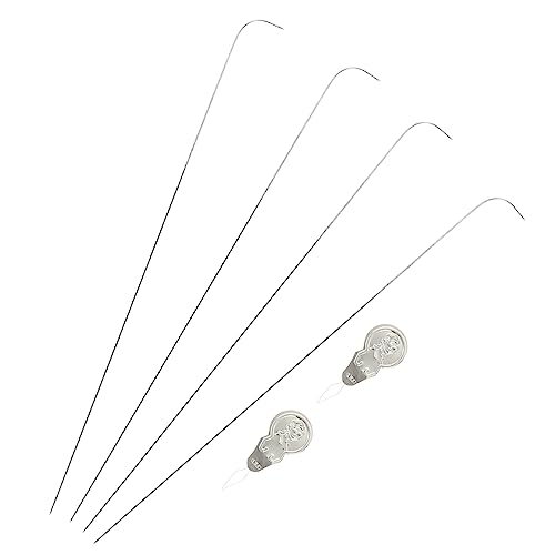 Homoyoyo 2Sets Bead Threading Needles for DIY Crafts Practical Bead Needles and Threader Tool for Jewelry Making Easy to Use for Beading Projects and Beginners