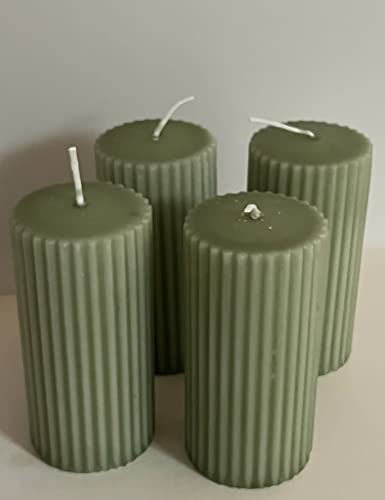 Løgum Kloster dänische Blockkerze Stumpenkerze ohne Duft 4-er Set...