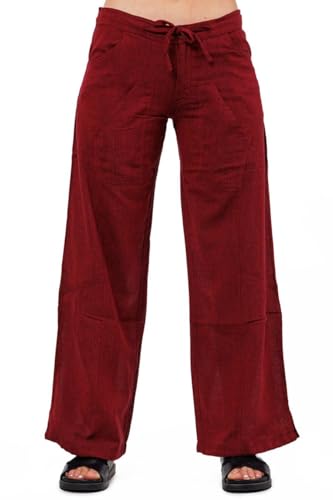Pantalon hybride bordeaux Fantazia Tattoo Komangi unisexe du S au XXXL