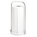 Price comparison product image iDesign 51715 Kitchen Roll Holder, Metal Paper Towel Stand for Kitchen Worktops, Refillable Kitchen Roll Dispenser, Matte Satin/Matte White, 16.6 cm in diameter x 34.0 cm