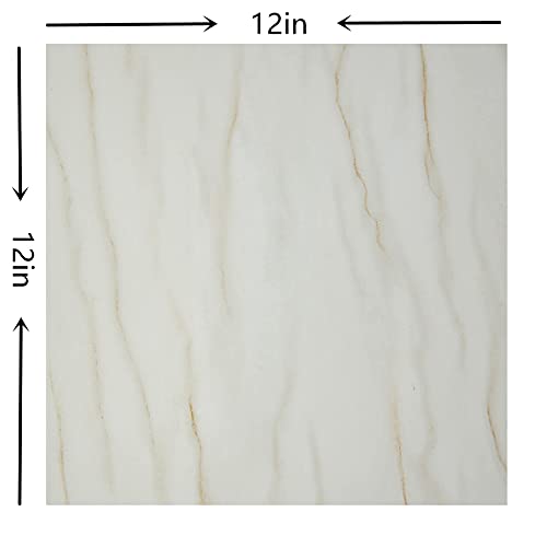 Peel And Stick Floor Tile Marble Vinyl Flooring 12In×12In Durable Waterproof Tiles Self Adhesive For Kitchen Living Room And Bathroom Floor Easy To Remove And Reposition #TOP2
