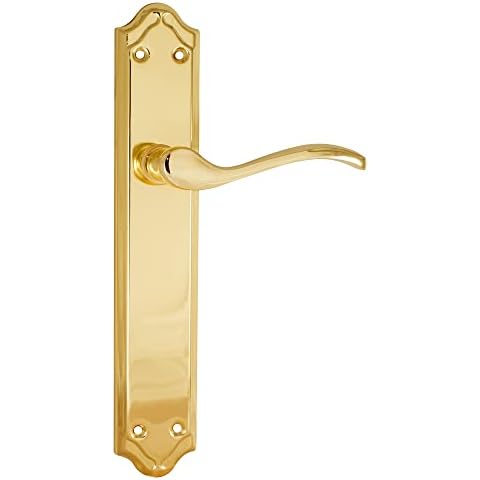 Micel 01666 Door Handle Set with Brass Finish Cover