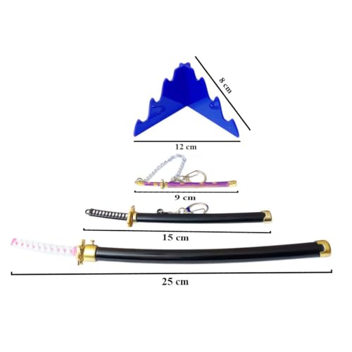 Image of UNSHARPED Metal KATANA Keychain with stand - Multicolor