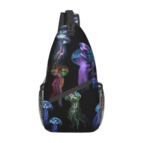 Sac de sport et randonnée à bandoulière Méduse colorée pour vos excursions