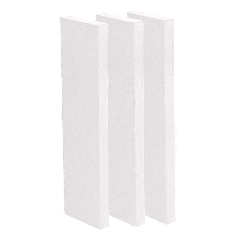 Image of Timber Acoustics | X14 Control Absorption Panels | Rockwool | German Pine | Room Acoustics & Soundproofing | 1' x 4' x 3 inch [Set of 3] NRC > 0.90 (White)