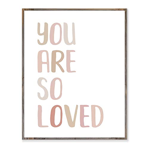 Image of You Are So Loved, Art Print, Neutral Nursery Art, Nursery Quote, Baby Room Decor, Wall Decor, Girl Nursery Decor, Baby Room Decor, Graduation Gifts, Without Frame - 8x10"