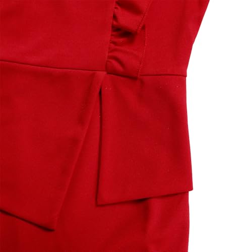 Image of Midi Dress for Women Elegance Church Dresses Office Work Bodycon Pencil Dress Casual Spring and Autumn Business Outfits