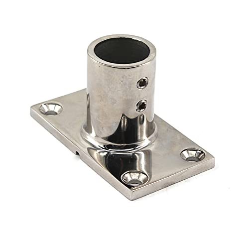 Zerniple Boat Railing Fittings Deck Hardware 316 Stainless Steel 90 Degree Tube Base Rod Flange Holder (pack of 2) - Image 4