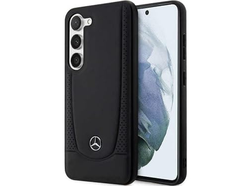 Générique Coque pour Mercedes MEHCS23SARMBK S23 S911 Noir Étui Rigide en Cuir Urbain