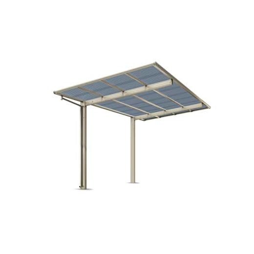 XIMAX Swingline Edelstahl-Look Carport 75 kg/m2, 531 x 275 x 283 cm, Komplettbausatz