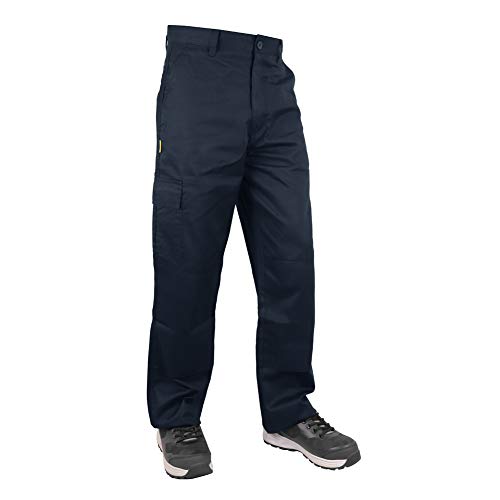 Iron Mountain IMPNT100 Pantalon de travail pour Homme Robuste et facile d'Entretien Multi-Poches, Marine, 36W/31L Cover
