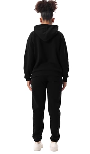 Image of Facitisu Women Fleece Sweatsuit 2 Piece Outfit Winter Warm Sherpa Lined Tracksuit Zip Up Hoodie Sweatshirts and Sweatpants