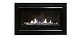 Sierra Flame Gas Fireplace - Lamego Modern Design, 30000 BTU/h, Wall Mount, Safety Shut Off, Black, Linear, Direct Vent, Top Venting, Includes Glass, Stone Media Kit, Fan