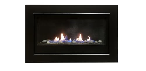 Sierra Flame Gas Fireplace - Lamego Modern Design, 30000 BTU/h, Wall M