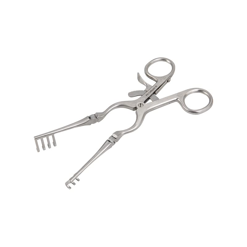 Veterinary Instrument Self-Reating Retractor, 140mm Length Blunt Tips, German Quality Veterinary Instrument Surgical use