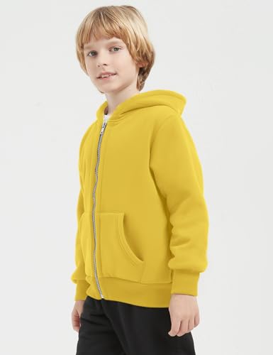 Image of Kids Sherpa Lined Zip Up Hoodie Winter Warm Fleece Jacket 4-15Y