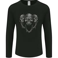 Three Skulls with Chains Heavy Metal Rock Music - Camiseta de
